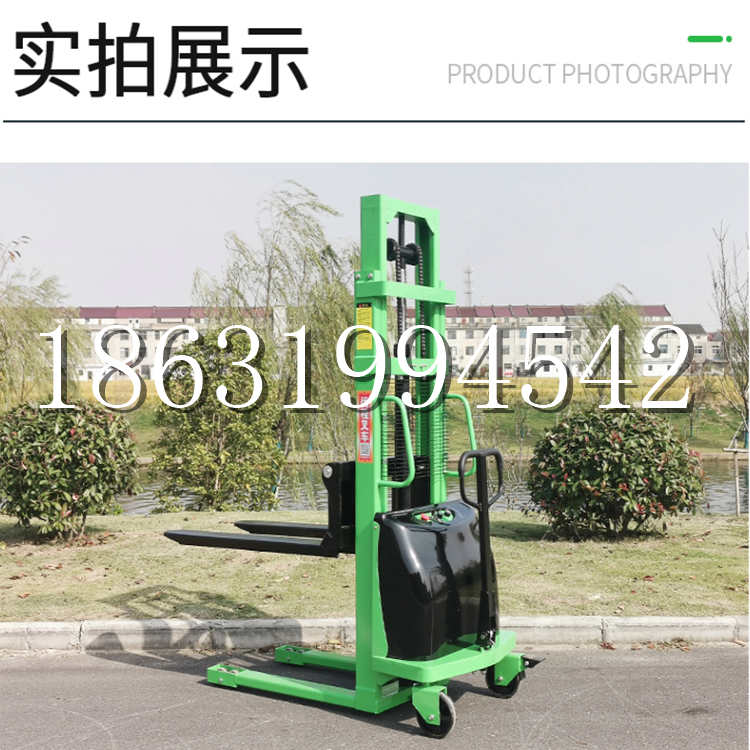 沙河市电动叉车堆高车液压铲车电瓶1吨2吨站驾步行式小型全自动叉车